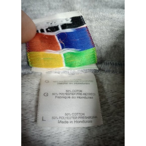 Vintage Michigan Wolverines Pullover Hooded Sweatshirt Gray Men's Large Helmet - Picture 5 of 10